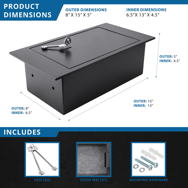0.22 CUBIC FT KEY UNDERGROUND SAFE