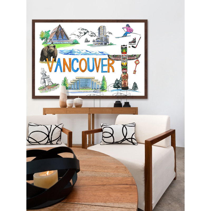 Never Bored In Vancouver - Single Picture Frame Painting, 30cm H x 46cm W x 4cm D