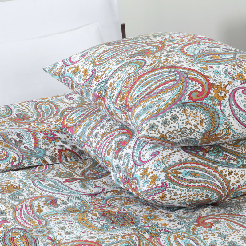 3 Piece Microfiber Reversible Printed Comforter Set, King Comforter + 2 King Shams