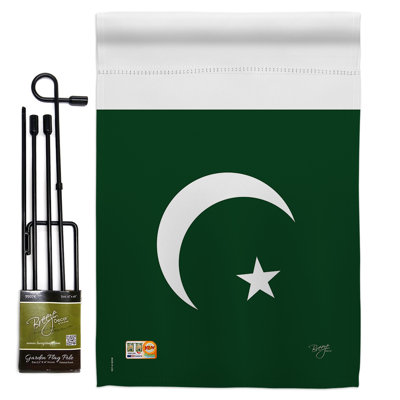 Double Sided 18.5 in. H x 13 in. W Polyester Flag set
