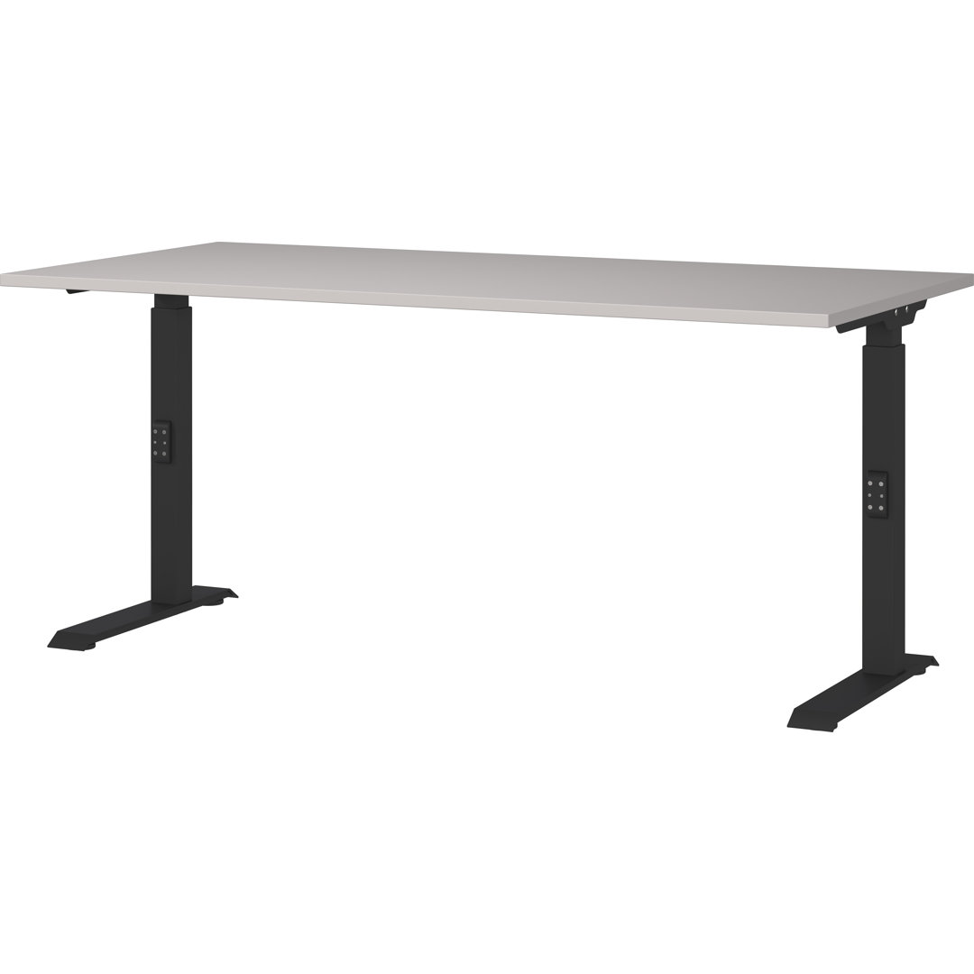 Schreibtisch in Kaschmir/Schwarz, 140 x 72-120 x 80 cm (BxHxT)