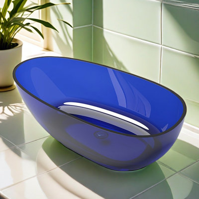 Baignoire simple moderne en résine transparente