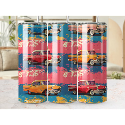Choose Handmade Tumblers 591ml Vacuum Insulated Stainless Steel (18/8) Travel Tumbler with Straw