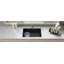 Évier de cuisine à simple cuve en composite de quartz 27 x 18 po Ruvati - noir minuit --81183359