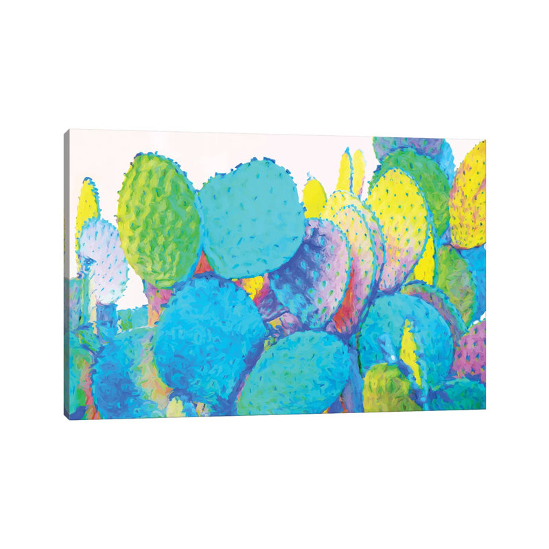Holograph Cactus 1 Piece Wall Art on Canvas, 30.48cm H x 45.72cm W x 1.91cm D, Wrapped Canvas