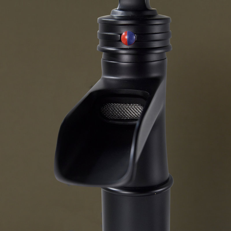 Vessel Bathroom Faucet With Drain Assembly, Matte Black