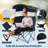 Portable Heated Camping Chair with Canopy, Shade, Removable Footrest, and Foldable Design for Camping & Picnic (2-Pack)
