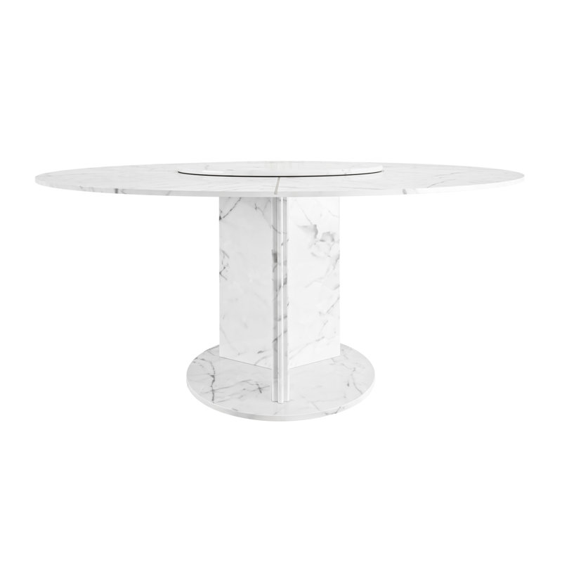 Table de salle à manger Maximo, Carrare blanc poli