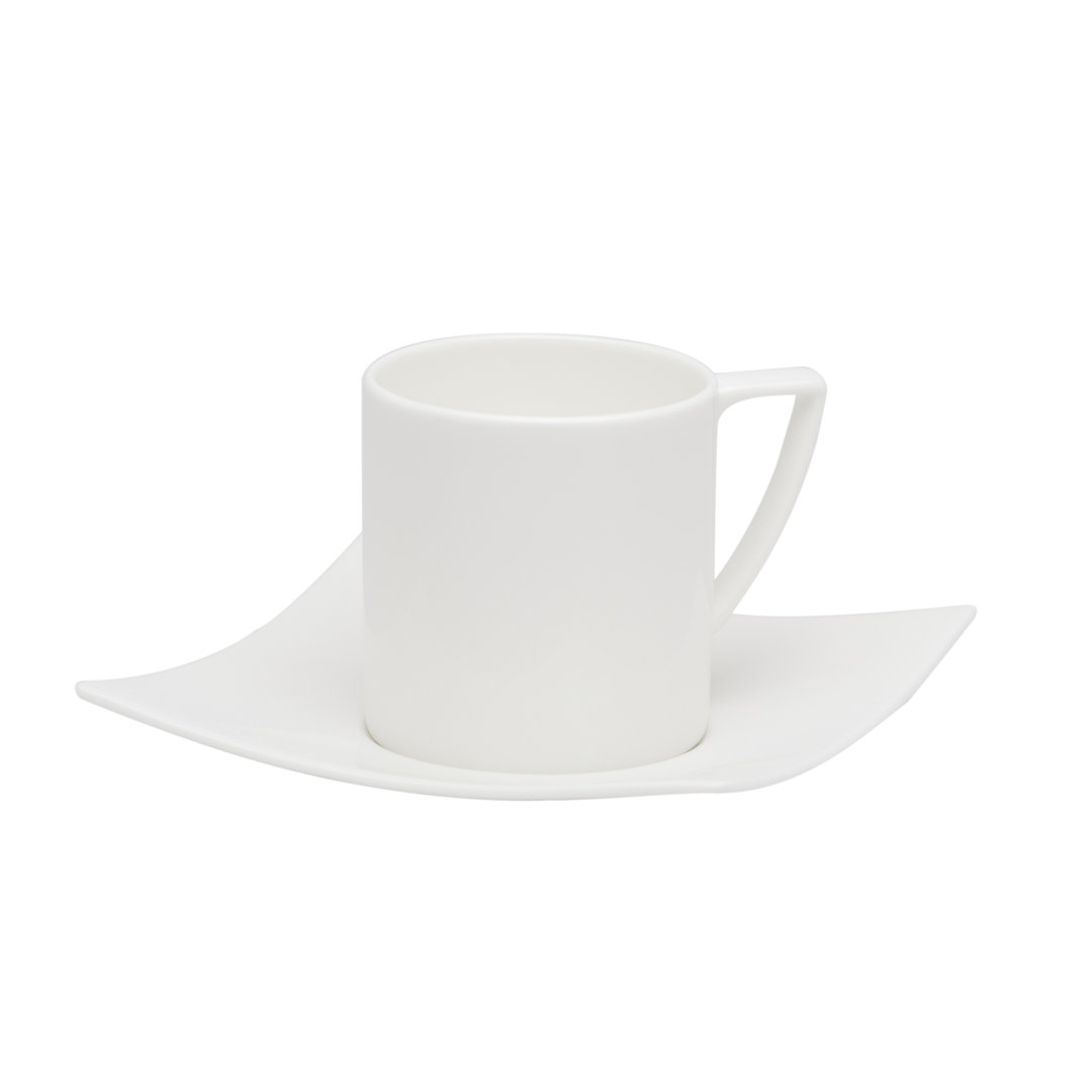 Red Vanilla Extreme 8 oz. Bone China Coffee Mug & Saucer (Set of 6) Red Vanilla