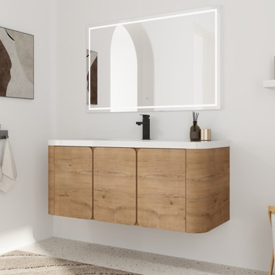 Ensemble de meuble-lavabo flottant simple 48 po avec résine