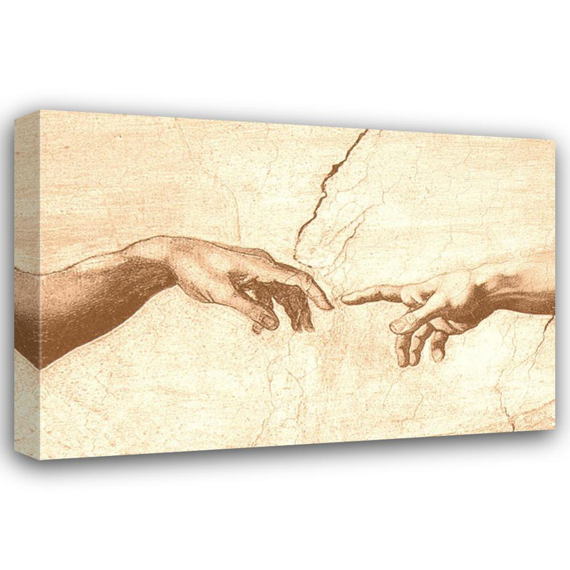 Création d'Adam (détail des mains)