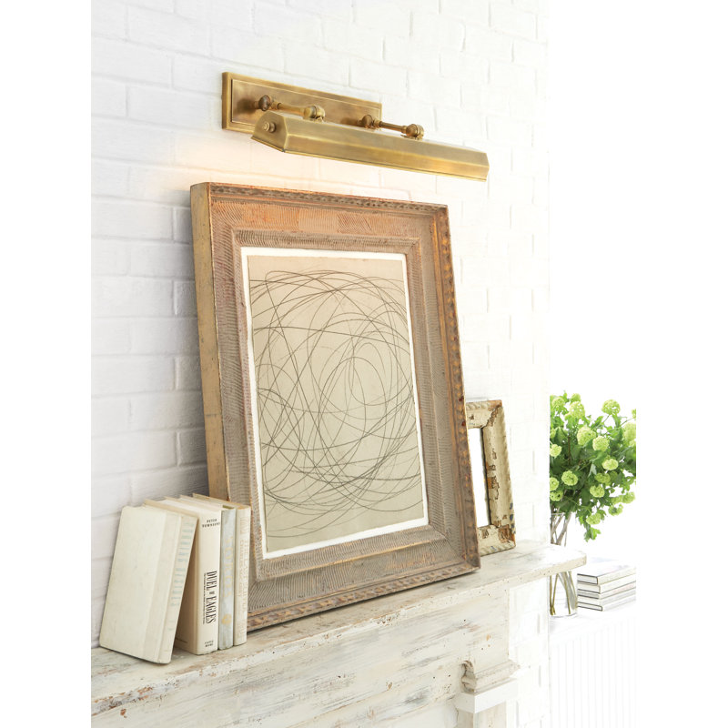 Chapman & Myers Dorchester Picture Light, 4.5" H x 24" W x 9.5" D, Antique-Burnished Brass