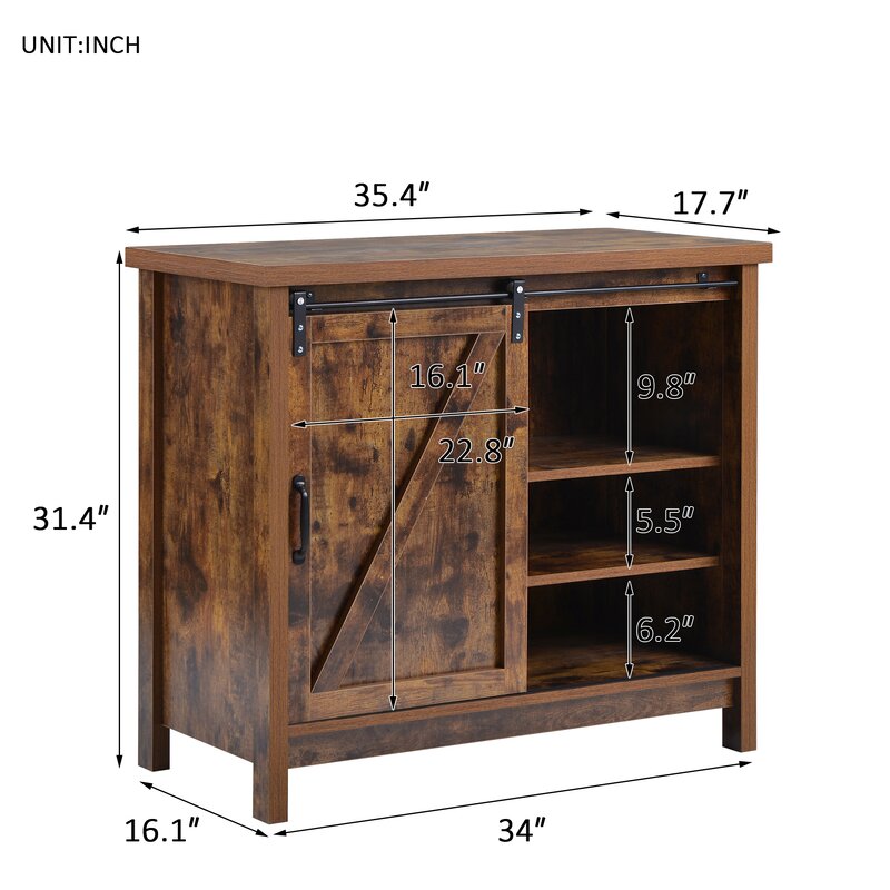 Millwood Pines Hearon 35.4'' Sideboard | Wayfair