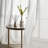 Diyon White Striped Sheer Curtains,Rod Pocket Back Tab Light Filtering Sunshine Semi Sheer Drapes Set of 2-1627707482