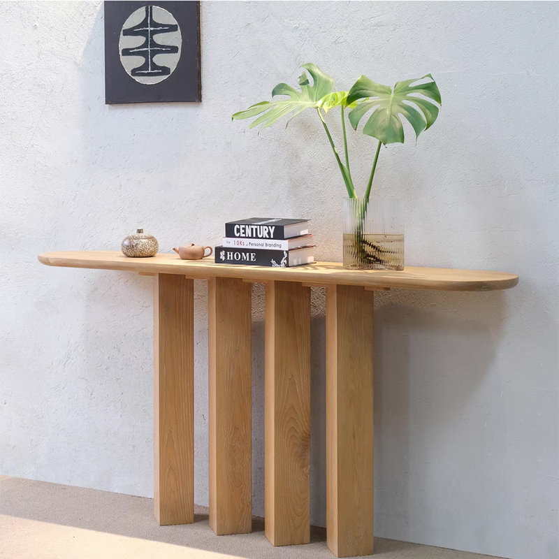 Console en bois massif de style moderne, H 33,4 po x l 55 po x P 11,8 po