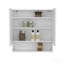Double-Door Medicine Cabinet With Mirrored Doors And Interior Shelves, White