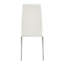 Chaise de salle à manger moderne 4 pièces en cuir synthétique doux et pieds argentés élégants, idéale pour les petites tables confortables