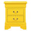 Charmante table de chevet traditionnelle jaune-864174057