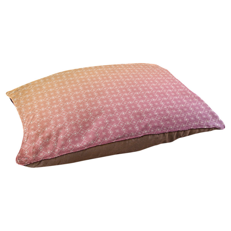 Coussin pour chien/classique à chariot Campion, Moyen (H 14 po x l 40 po x P 30 po), Rose / jaune / blanc