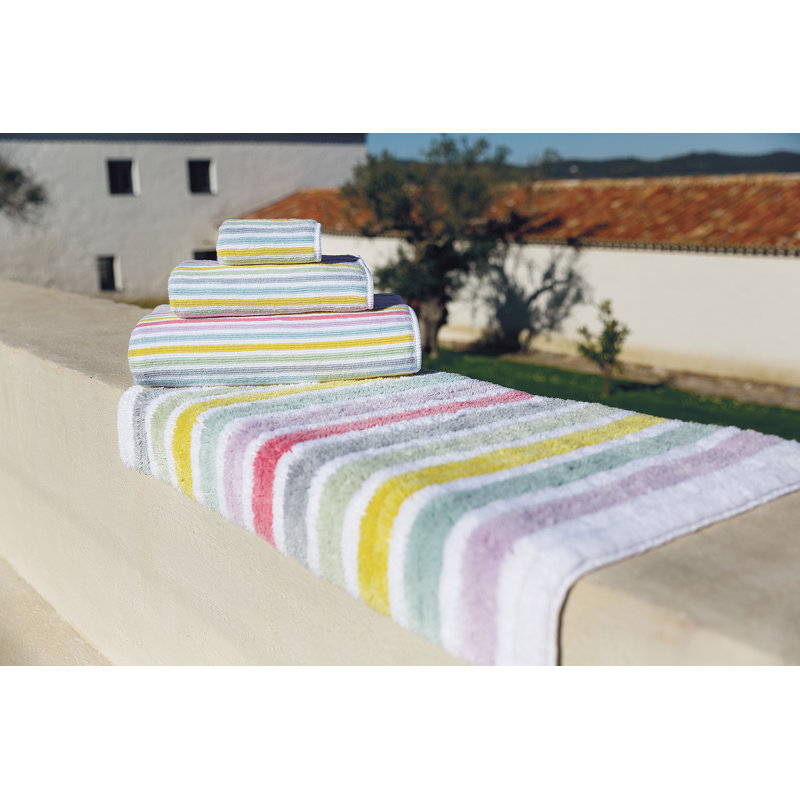 Tropical Striped Bath Rug, 24" W x 39" L