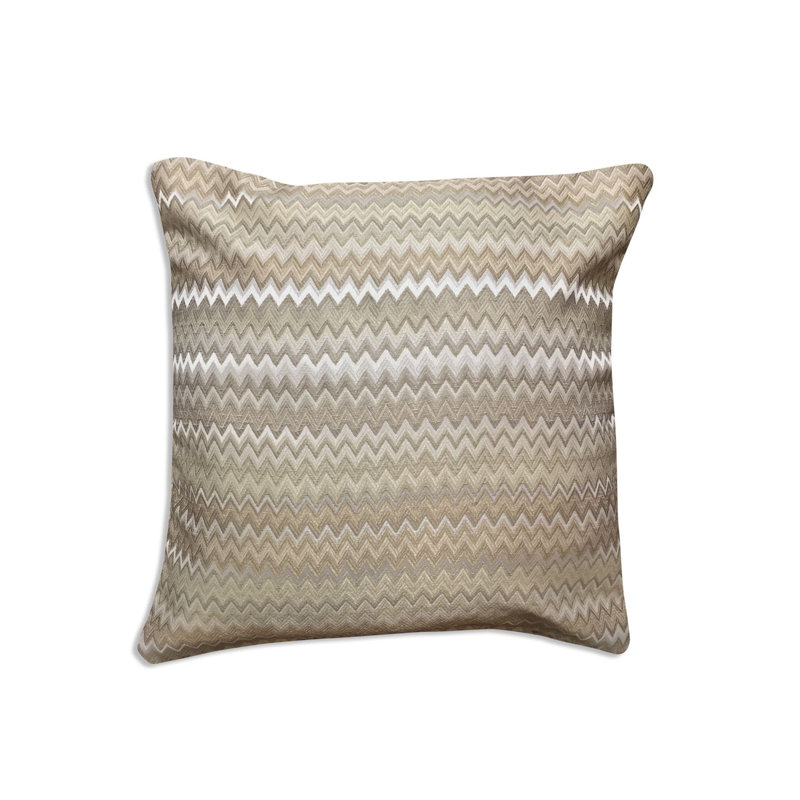 Belcara Chevron Square Cushion Cover, Grey/Brown