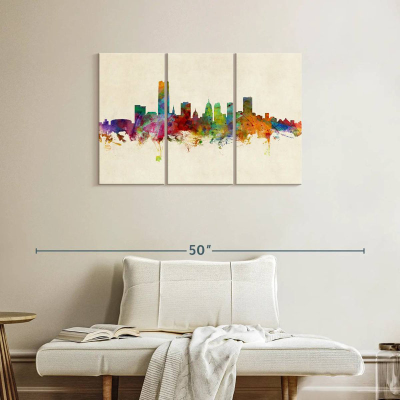Oklahoma City Skyline III, H 24 po x l 38 po