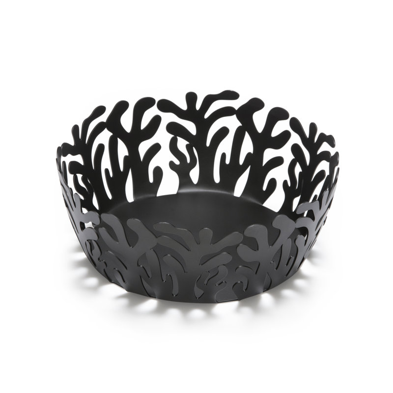 Highland Dunes Coral Decorative Basket, Black