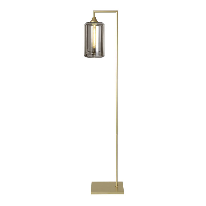 Aetna 155cm Task Floor Lamp, Smoke, Gold