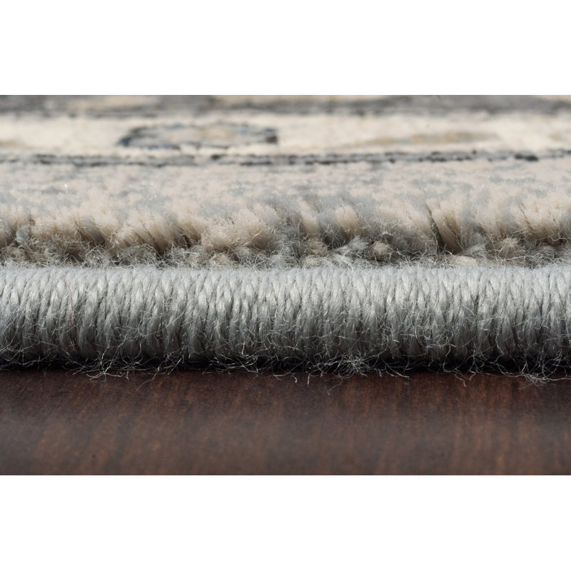 Tapis oriental argenté Attell, Ovale 6 pi 7 po x 9 pi 6 po