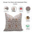 Housse de coussin en lin pur imprimé à la main Fabividine Kumkum - taille de coussin décoratif orange - 20 x 20 pouces-29816702-29816696