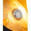 Lampe de table d'appoint Luna Bella - abat-jour noir et feuille d'or, laiton patiné, base en marbre noir-58622614-58911618