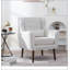 Chaise d'appoint moderne, fauteuils en chenille pour le salon, fauteuil rembourré Mordern, chaise longue rembourrée et confortable dans un petit espace, chambre à coucher, avec coussin, pieds en bois massif-703088390