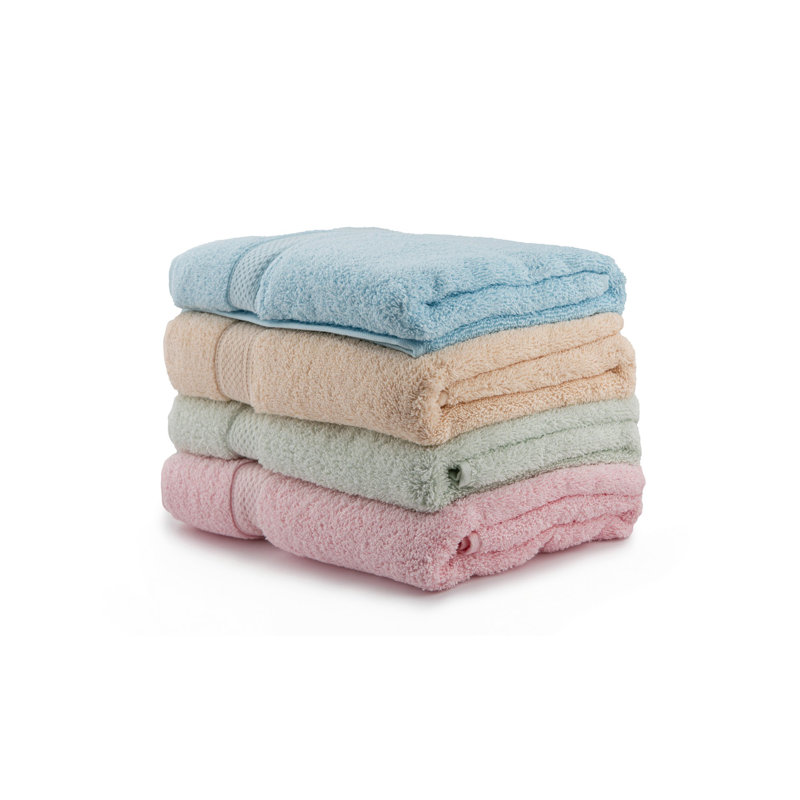 Ensemble de serviettes à main (4 pièces), Bleu clair / gris / beige / mauve