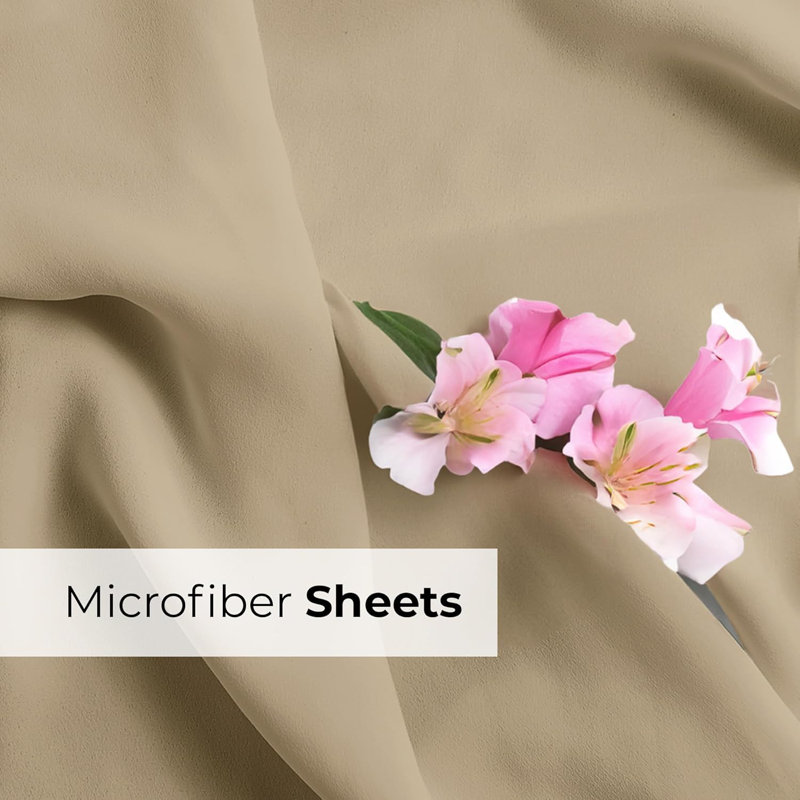 Off White Queen Microfiber Deep Pocket Sheet Set