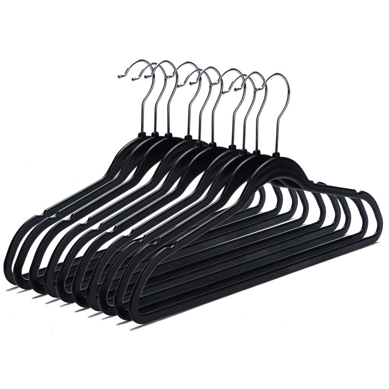 Cintre standard en plastique antidérapant Laperle, Noir