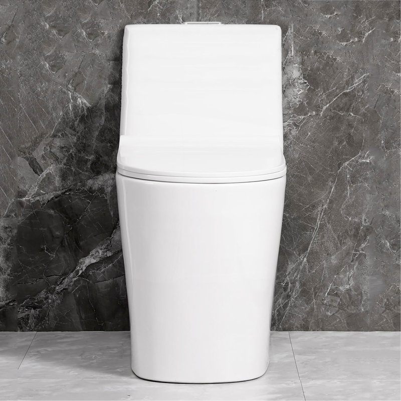 1.1/1.6 GPF Dual Flush One-Piece Toilet, Glossy White