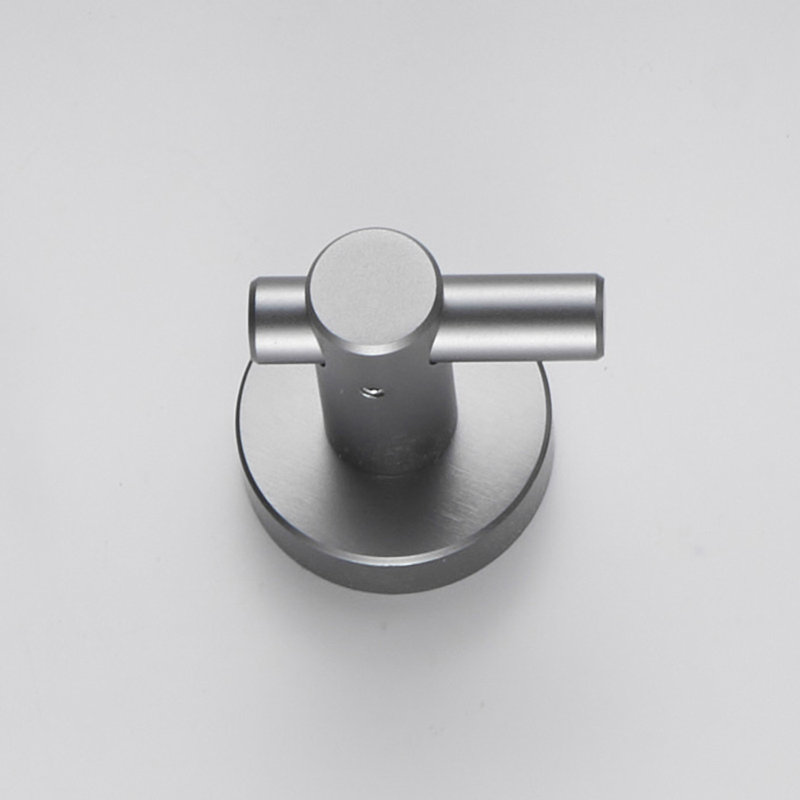 Topcraft Aluminum Wall-Mounted Bathroom Multi-Function Hook, Gun Gray