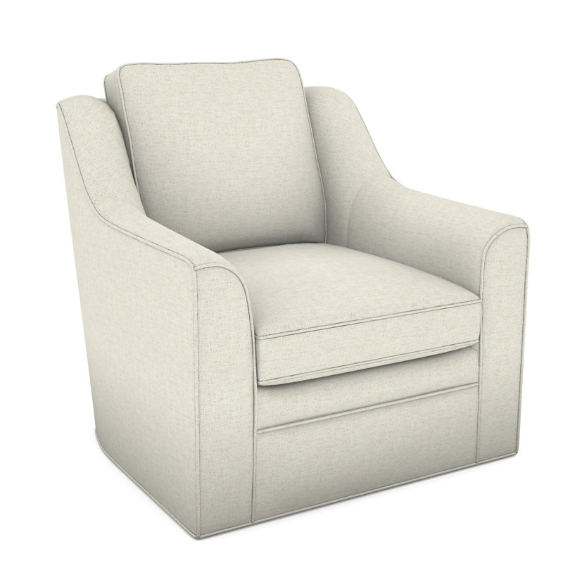 Fauteuil pivotant American Bungalow Nicholas, Chenille Nompton Snow Crypton®