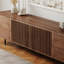 Meuble télé 94,48 po de style Mid-Century moderne, console média en bois pour téléviseur de 85 à 100 po, centre de divertissement de salon