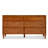 Ingraham 59.1" W Mid-Century Modern Solid Wood Cane 6-Drawer Double Dresser