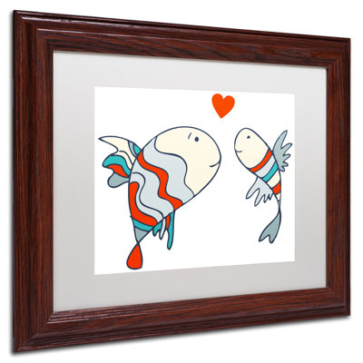 « two fish » par carla martell, art encadré