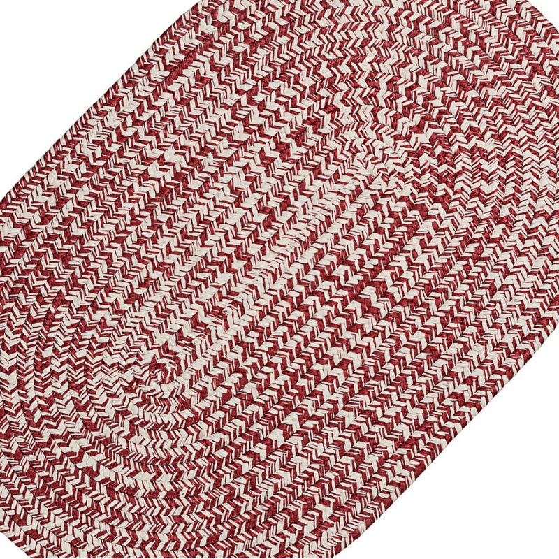 Tapis d'entrée / extérieur Traver Tweed, Rouge sangria / blanc cassé, L 45 po x L 70 po