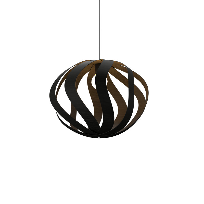 Luminaire suspendu simple à 1 lumière Clean, Gris anthracite