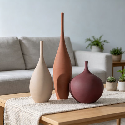Ensemble de 3 vases en céramique Modern Modern