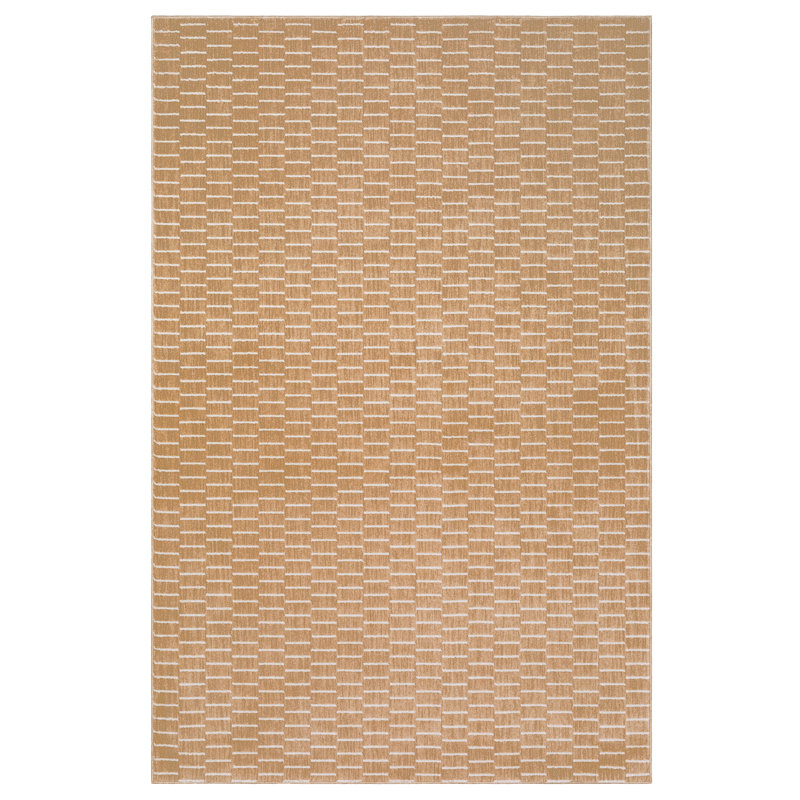 Tapis rouille / beige Orion, Rectangle 6 pi 7 po x 9 pi 6 po