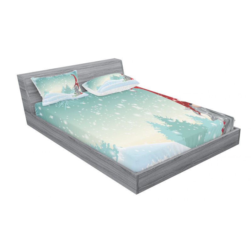 Microfiber Sheet Set, Queen Sheet Set with Fitted Sheet
