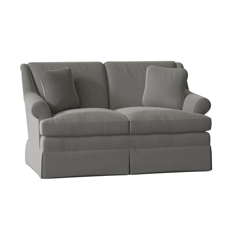 Connor Upholstered 59'' Loveseat, Peyton 41 Gray Performance Twill, Yes