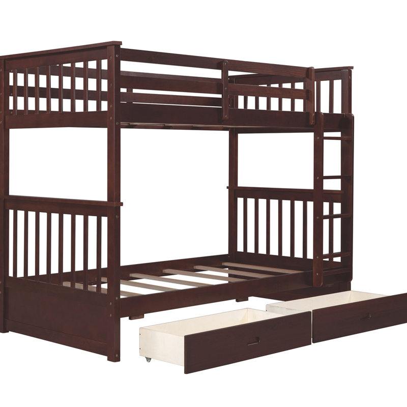 Twintwin Bunk Bed With Measures & -colored Practical Storage Solutions