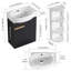 Meuble-lavabo à fermeture en douceur avec lavabo et support de rangement, 16 po pour petite salle de bain-121086283