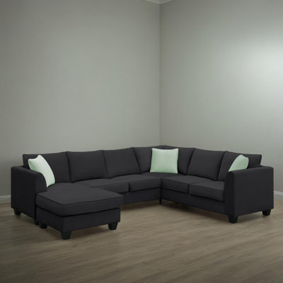 112" Wide U-Shaped Sectional Sofa